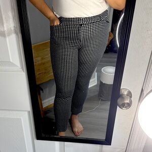 Old Nay Black and White Checked Pixie Pant Size 16